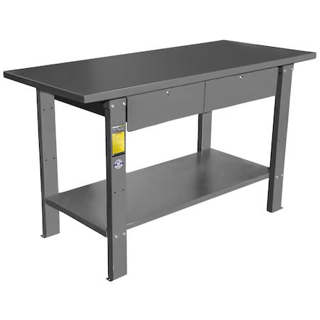 Ranger Heavy-Duty Work Bench / 2-Drawer, 1-Shelf RWB-2D
